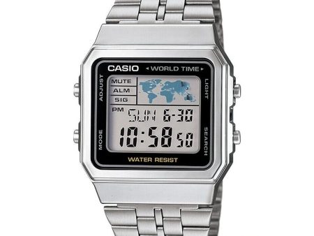 Orologio Unisex Casio VINTAGE Nero Argentato (Ø 34 mm) Supply